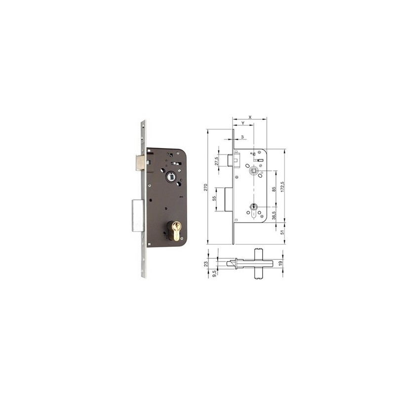 CERRADURA YALE 800-70 HN