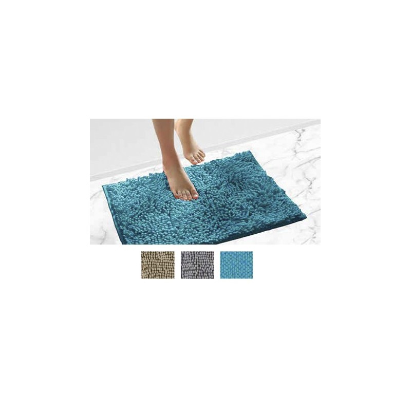 ALFOMBRA MICROFIBRA 40X60 TURQUESA