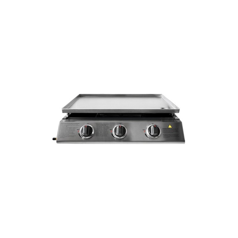 PLANCHA GRILL GAS 3 FUEGOS 62,5X40   ACERO INOX 800518