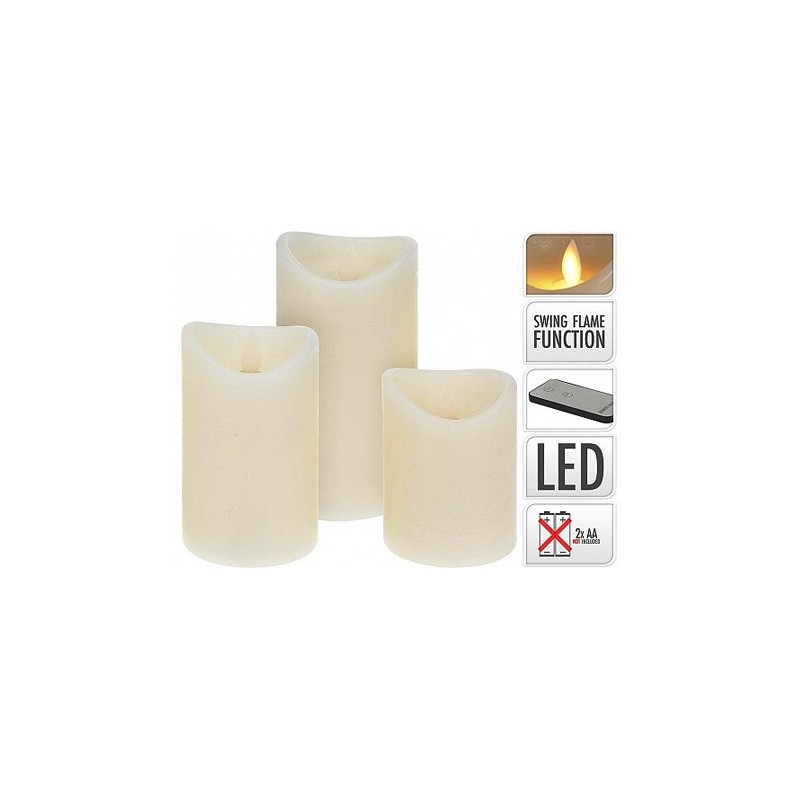 VELONES 3 UNIDADES LED IVORI  AX5400190