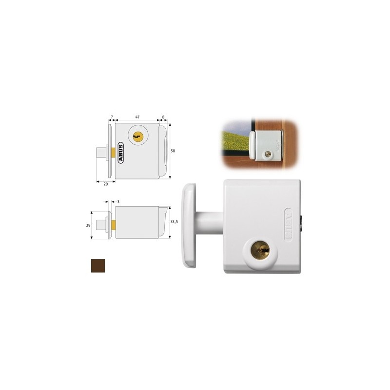 CERROJO VENTANA FTS 3002 B MARRON