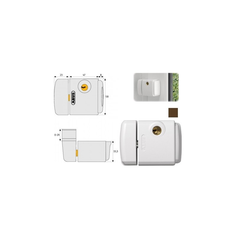 CERROJO VENTANA FTS 3003 B MARRON