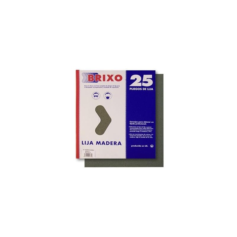 LIJA MADERA BRIXO 230X280 Nº6   P100 (25UNDS.)
