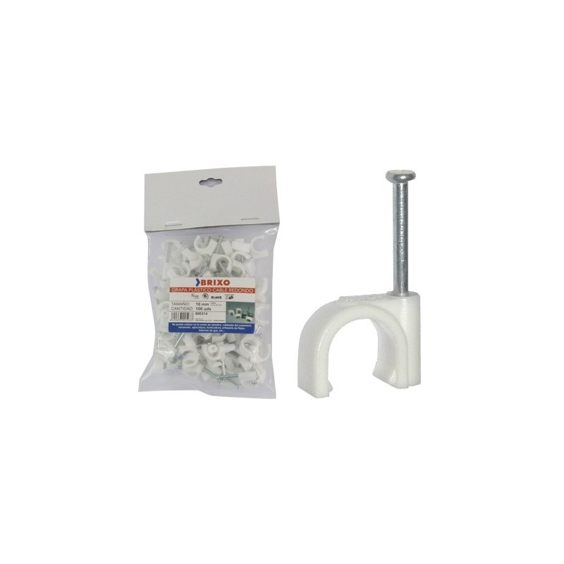GRAPA PLASTICA BLANCA  8MM (100UD)