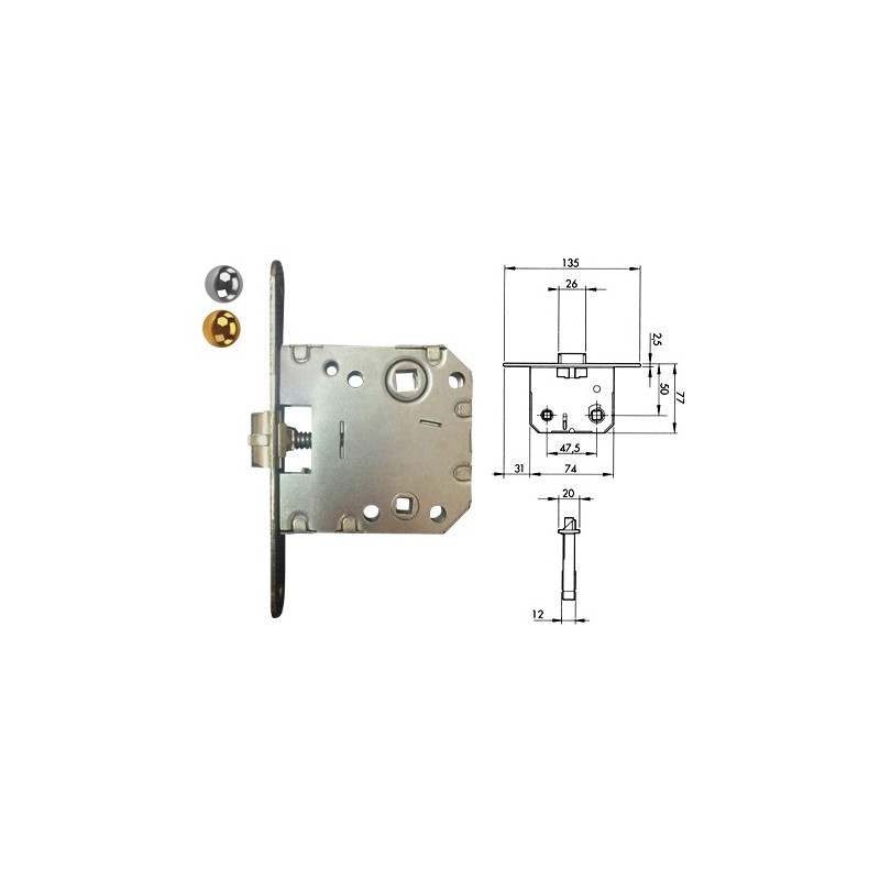 CERRADURA BRIXO UNIFICADA FL6131-47 HN C/R. SILENCIOSA