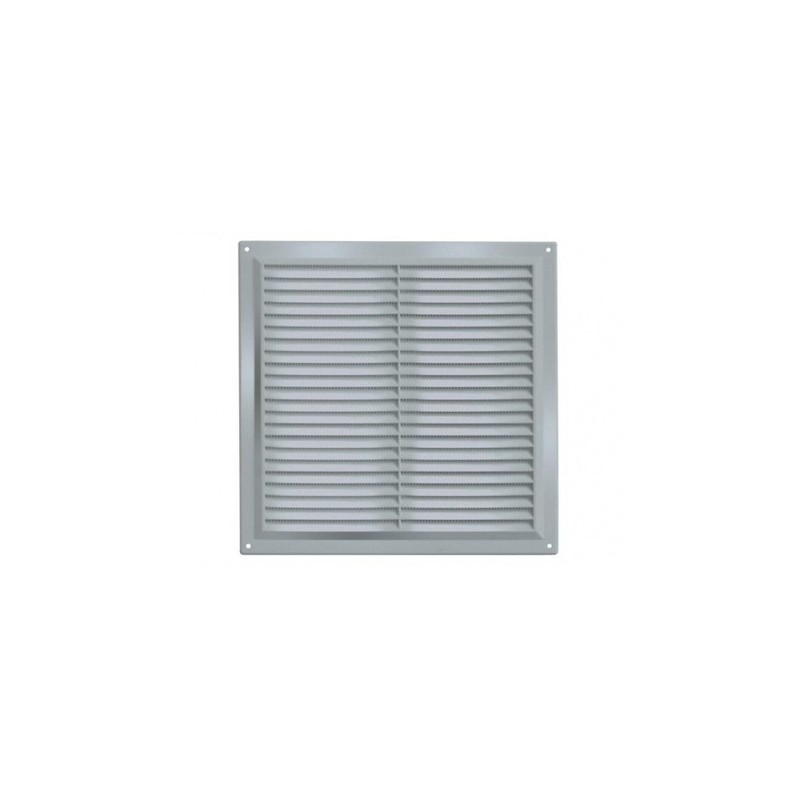 REJILLA CUADRADA PLASTICA CON MOSQUITERA 17X17 CROMO MATE J1001C