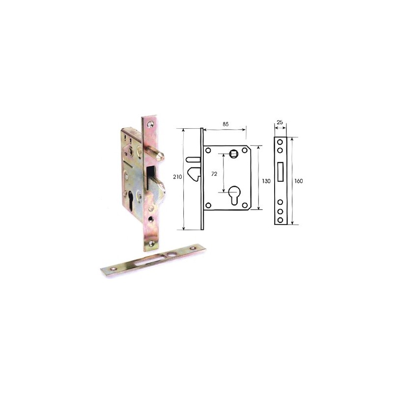 CERRADURA MH 232-50 BICROMATADO