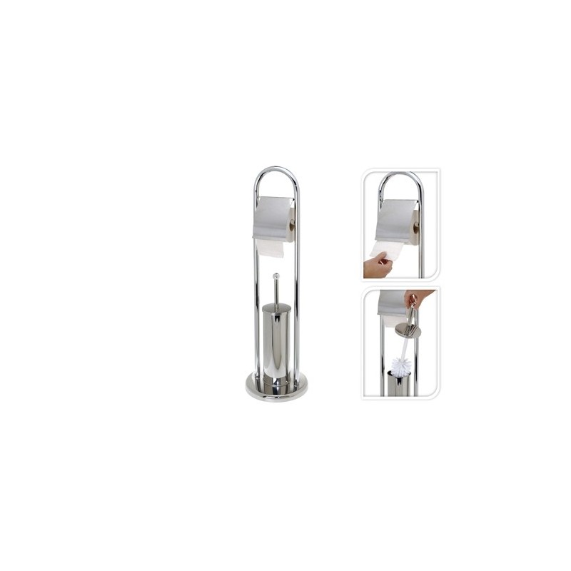 PORTA ROLLO + ESCOBILLA 80CM C80410050
