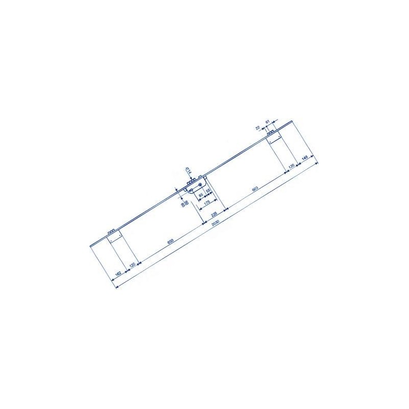 CERRADURA TESA TLB3566 CAI  INOX CERRADERO CORTO