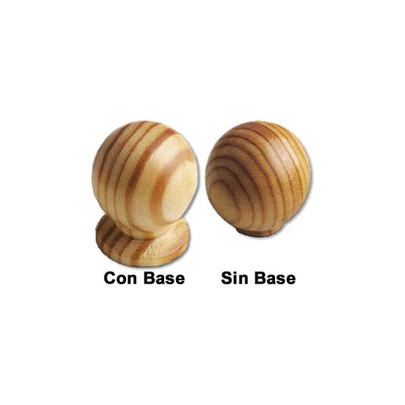 POMO PINO SIN BASE 30 MM. C/BARNIZ T-588