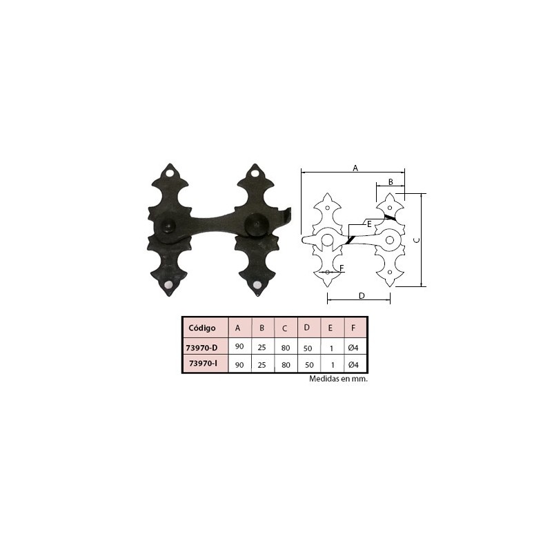 ALDABA PAVONADA ZORRO 25X80 DR 73970