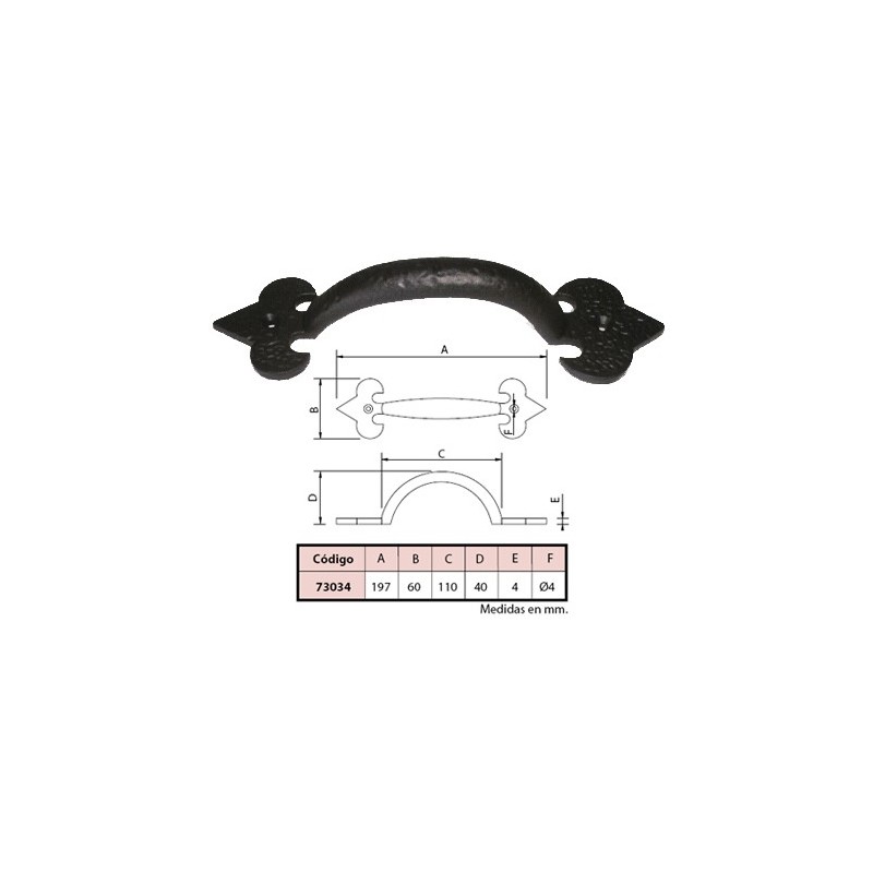 TIRADOR ASA ZORRO  197MM 73034