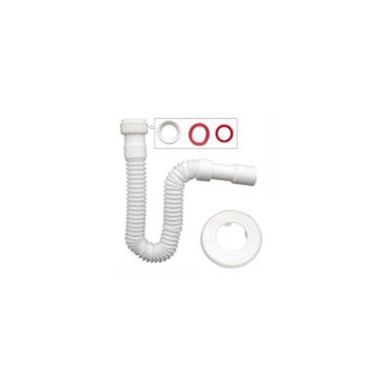 TUBO FLEXIBLE LAVABO BIDET BRIXO  1"1/2 +REDUCTOR 1"1/4 32-40