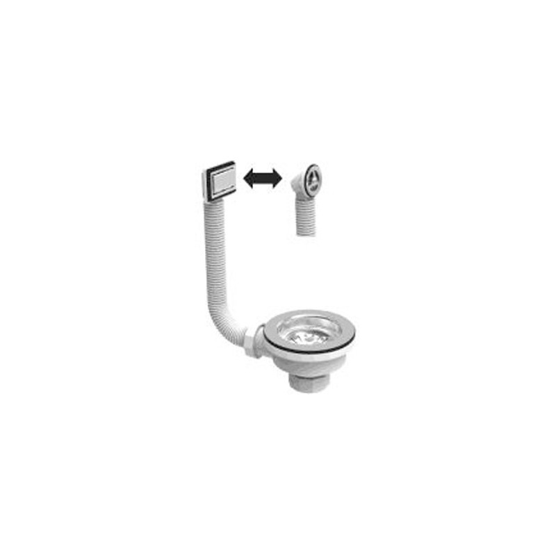 VALVULA FREGADERO BRIXO 2 REBOSADERO RED.Y CUAD.1"1/2 X115