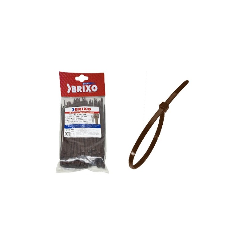 BRIDA MARRON 140X3,6MM(100U) 801202