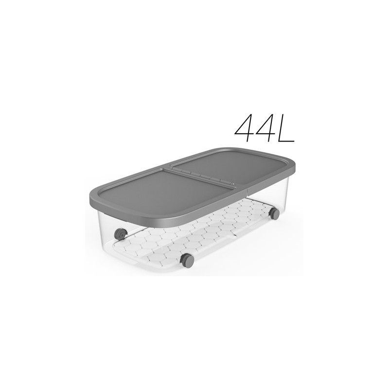 CAJA MULTIBOX B/CAMA 44L. 79X39X20CM PLATA 88006