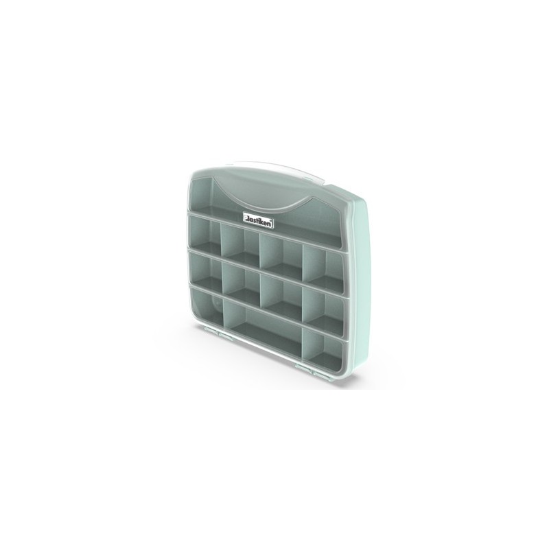 CAJA ORGANIZADORA 25X21X4CM TITANIUM MENTA 80025