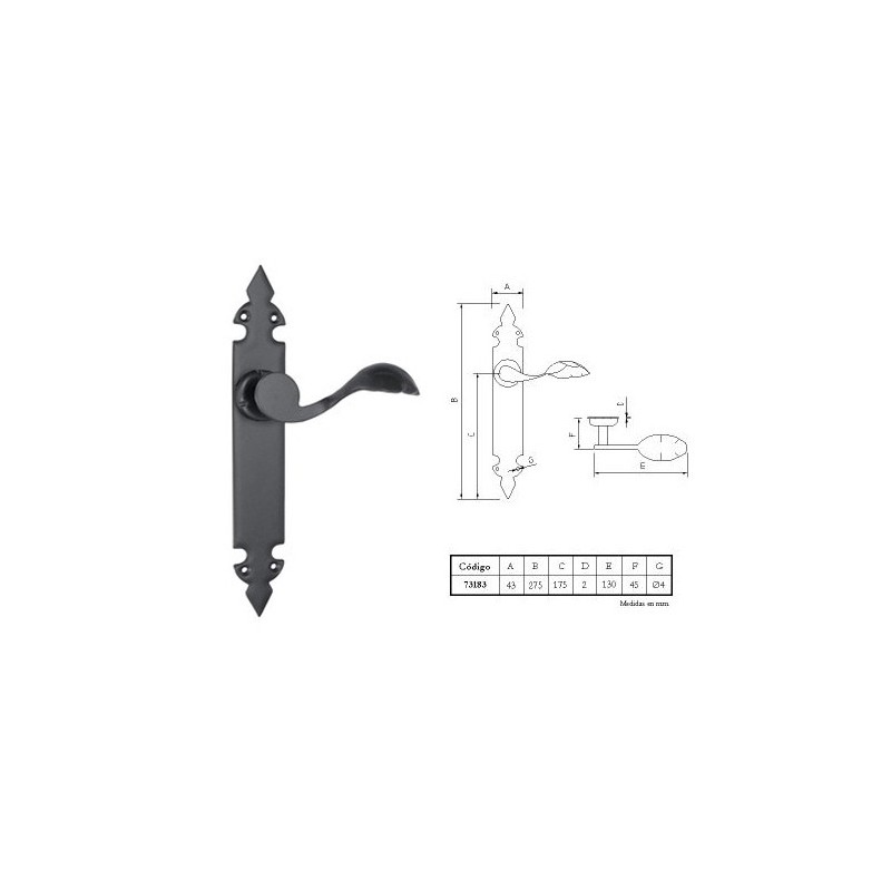 JUEGO MANIVELA CUCHARA NEGRA 73183 275X43