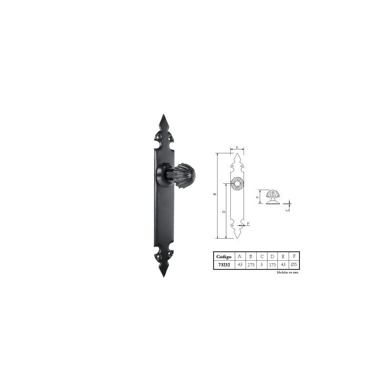 POMO PLACA NEGRA FELIPE II 73232