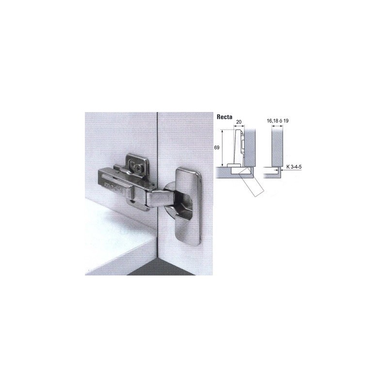 BISAGRA CAZOLETA CLIP 110º RECT F70100JJB-F70009JJB