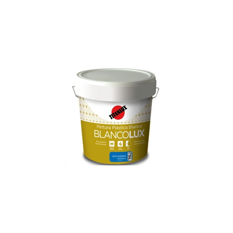TITANLUX-PINTURA PLASTICA BLANCOLUX MATE INTERIOR-EXTERIOR. 20 Kgs.