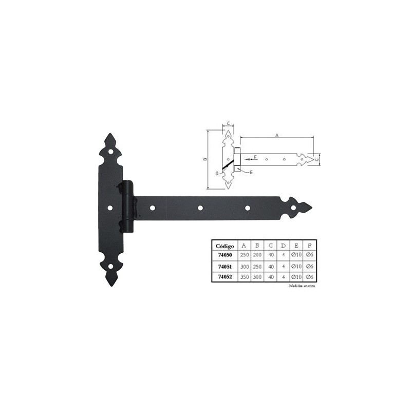 BISAGRA T PALA 250X200        74050