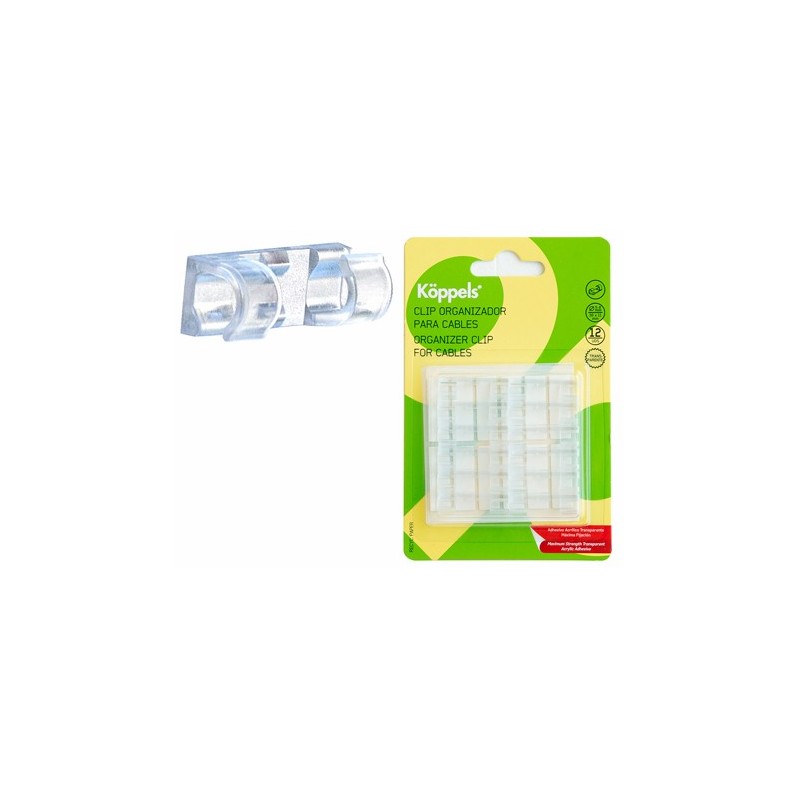 GRAPAS CLIP AUTOADH. ORGANIZ CABLE 30X11MM-5-8MM TRANS  K1017T