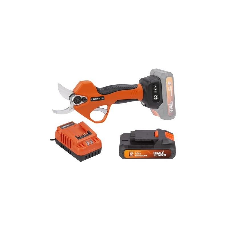 TIJERA PODA 20V.+BAT. 2,0AH+ CARG. DUAL-PACK POWERPLUS