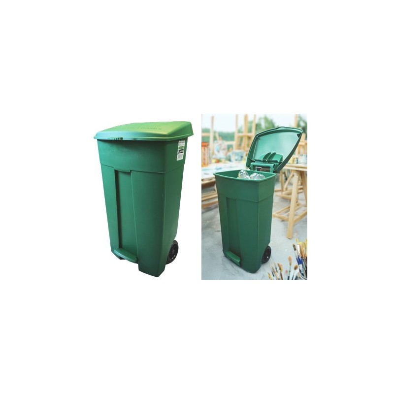 CONTENEDOR 120 L JARDIN RUEDA Y PEDAL 56x47.5x89 CM