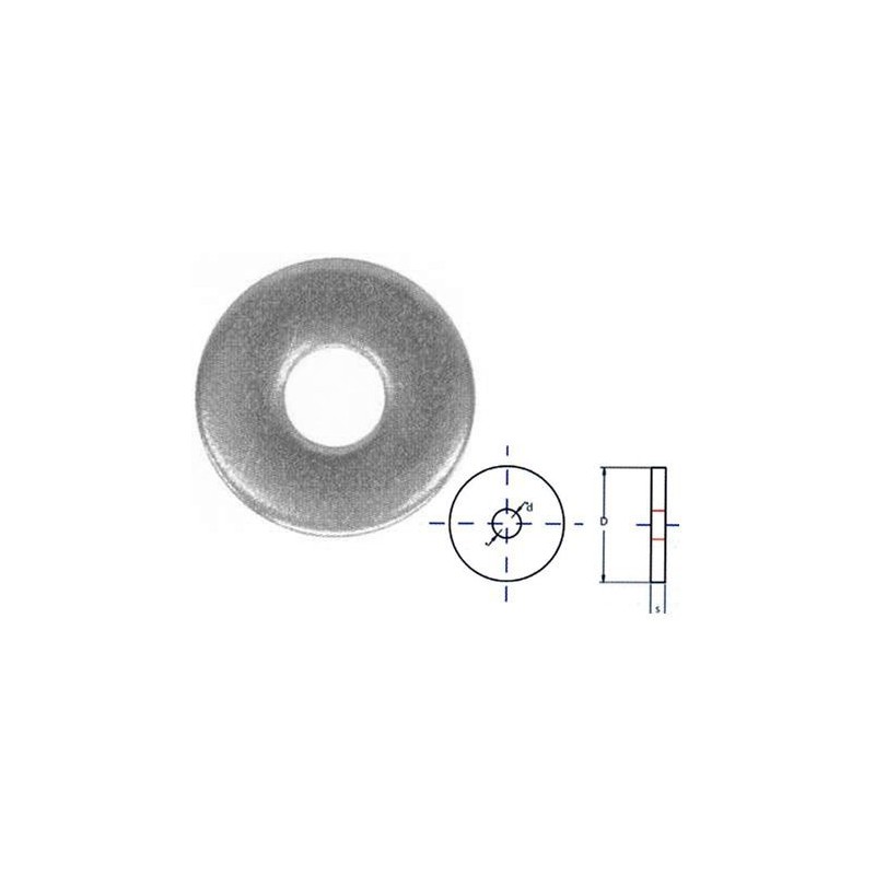 ARANDELA PLANA DIN9021 ZINC M16 (50U)