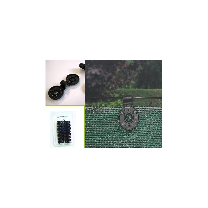 FIJACION GRAPA MALLA SOMBREADORA NEGRO  (BL 10UD)