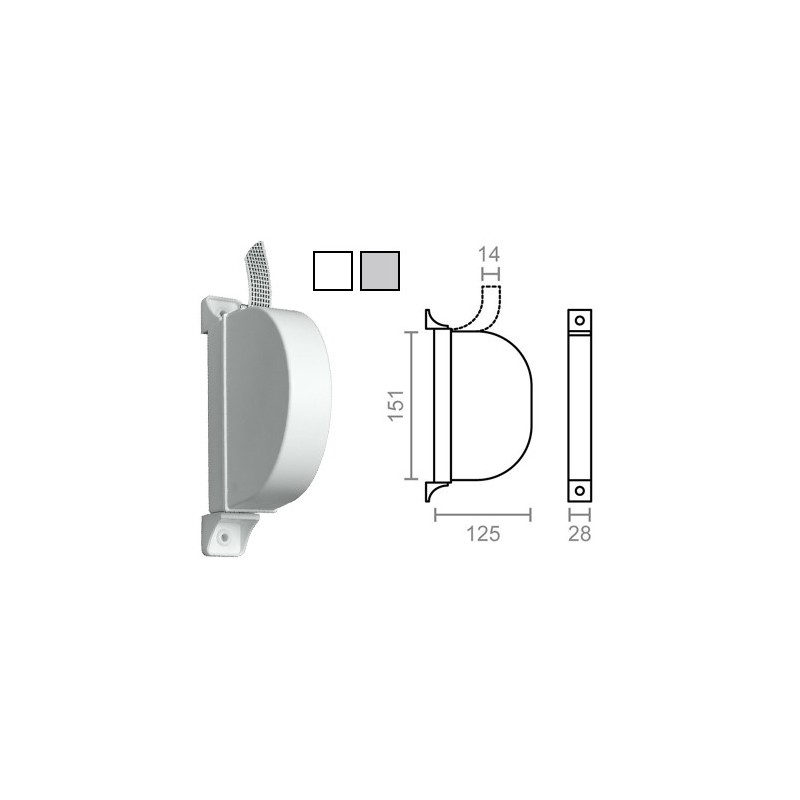 RECOGEDOR PERSIANA ABAT PR02 14MM MARFIL 90016