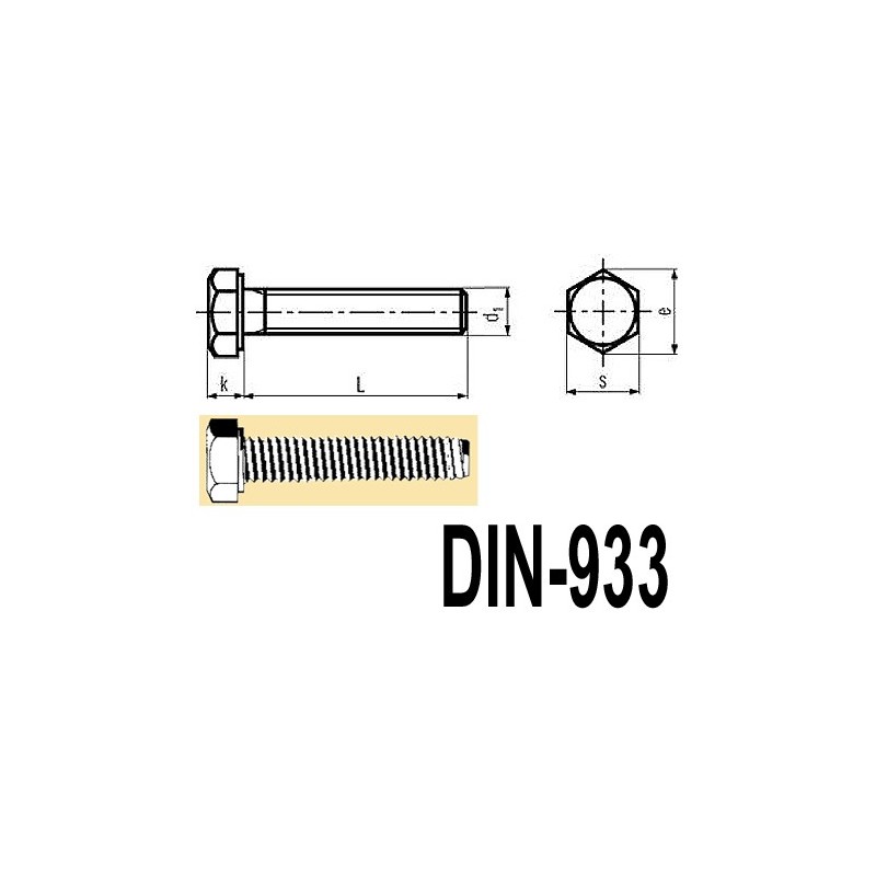 TORNILLO CE   6X 25 INOX 933    400U