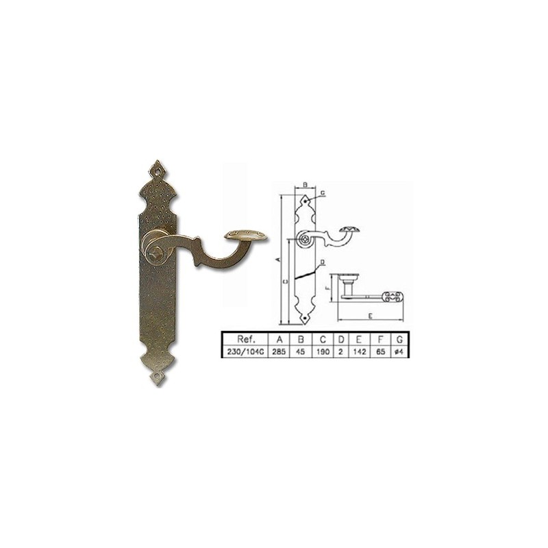 JUEGO MANIVELA ANTICUARIO REF.230/104G