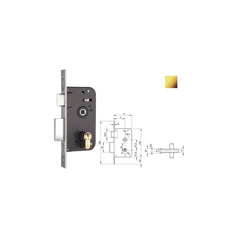 CERRADURA YALE  600 70X40 HN