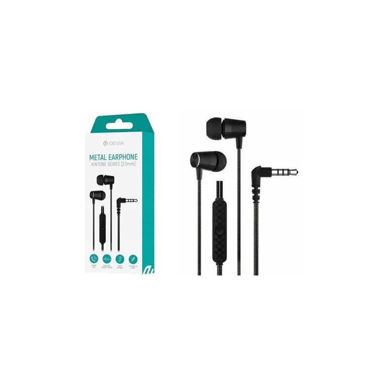 AURICULARES DEVIA KINTONE METAL NEGRO