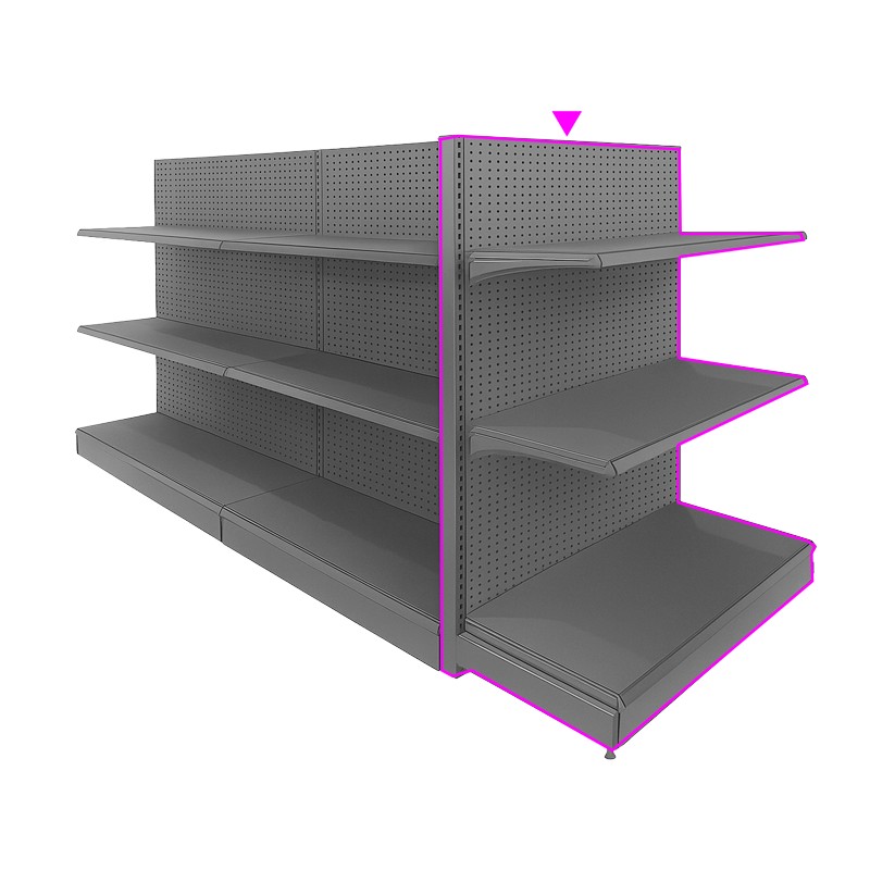 EXPOSITOR BRIXO GONDOLA TERMINAL 3 ESTANTES BRIXO Nº 12