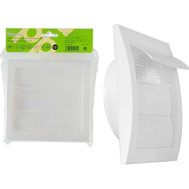 REJILLA VENTANA C/LAMNAS 150-150MM BLANCA J1006B KOPPELS