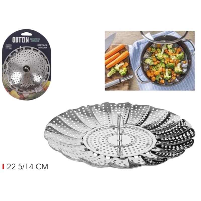 HERVIDOR VERDURA INOX 22,5/14 CM. QUTTIN