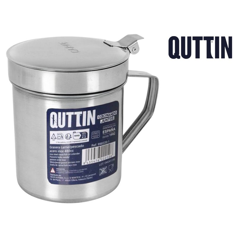 GRASERA CARNE/PESCADO 480 ML. INOX QUTTIN