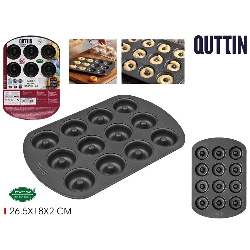 MOLDE HORNO ROSQUILLAS 12 UD. 4,5 CM. QUTTIN