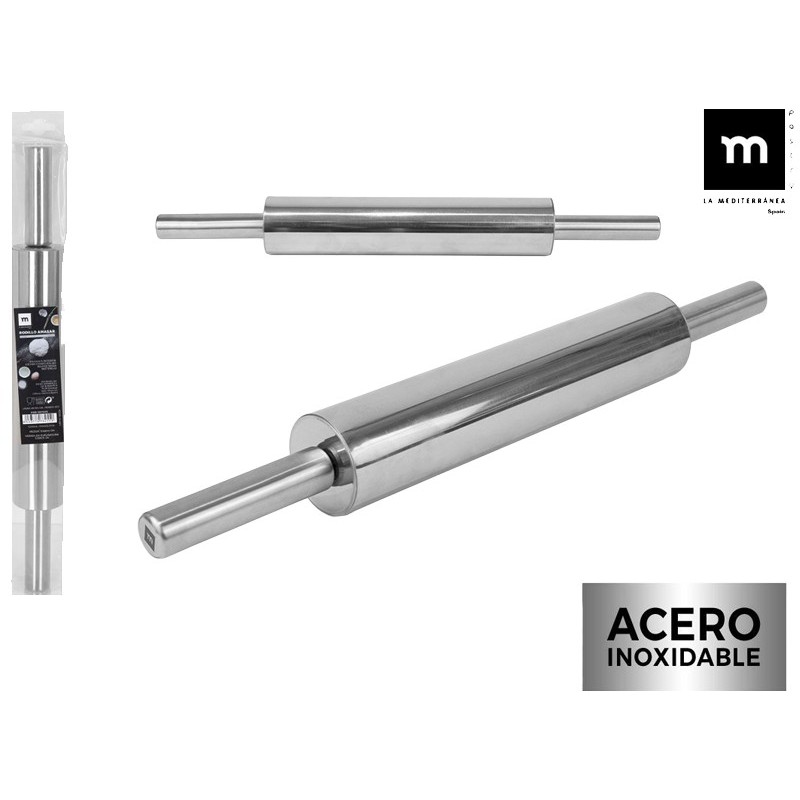 RODILLO AMASAR INOX. 25 CM.