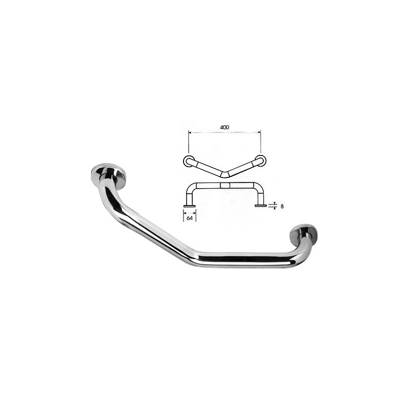 ASA BAÑO ACODADA 4033-400 INOX MAN4032401