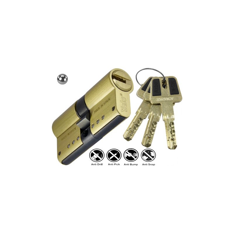CILINDRO YALE SEGURIDAD INCOPIABLE HSK3040 NIQ.