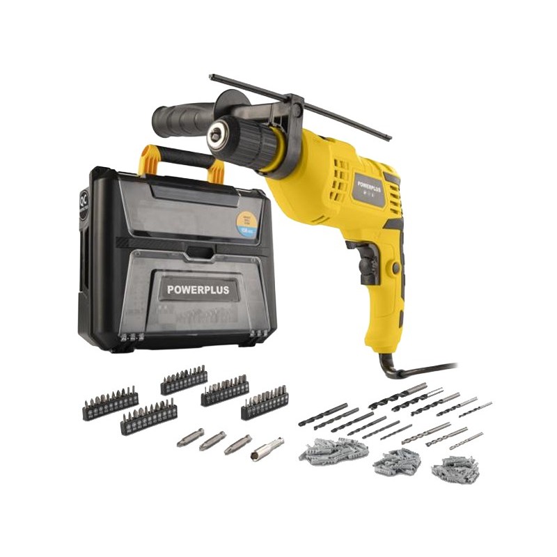 TALADRO PERCUTOR 810W + 158 ACCESORIOS POWXBOX008 POWERPLUS