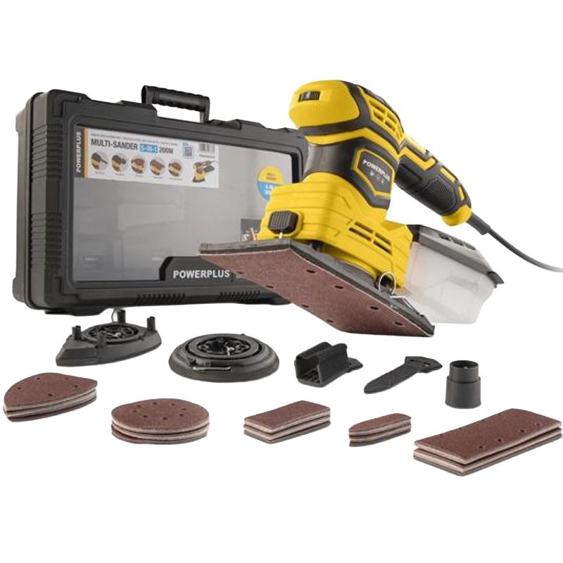 LIJADORA MANO 5 EN 1 SANDER 200W + 100 ACCESORIOS POWXBOX026 POWERPLUS