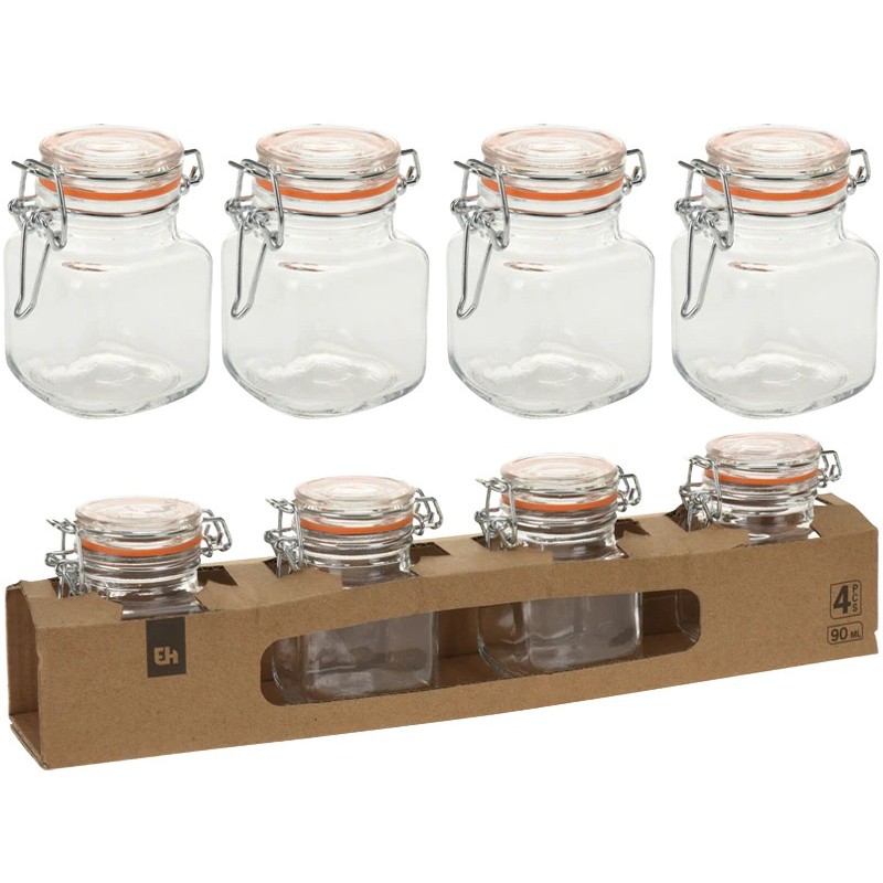 RECIPIENTES HERMETICOS SET 4  ENVASES 7X5 CD1001600