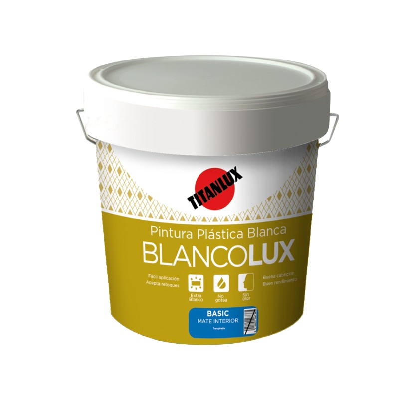 TITANLUX-PINTURA PLASTICA BLANCOLUX MATE INTERIOR 5 Kgs.