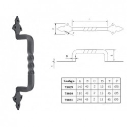 TIRADOR SALOMONICO 140MM...