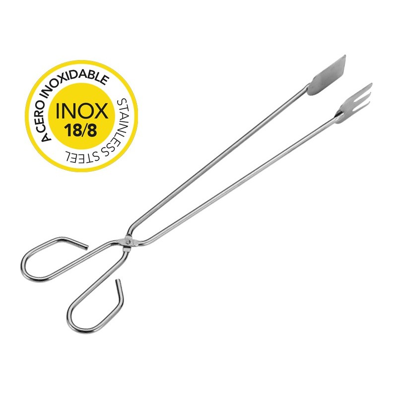 PINZA BARBACOA LARGA INOXIDABLE 35 CM. 04468